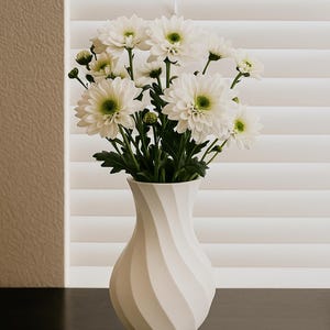 Modern 3D Printed Spiral Vase – Contemporary Home Decor, Centerpiece, Multiple Colors
