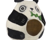 Khusi, Cat Cave, 100 Natural Wool, Eco-Friendly, Handmade Cat Bed, Beautiful Panda design