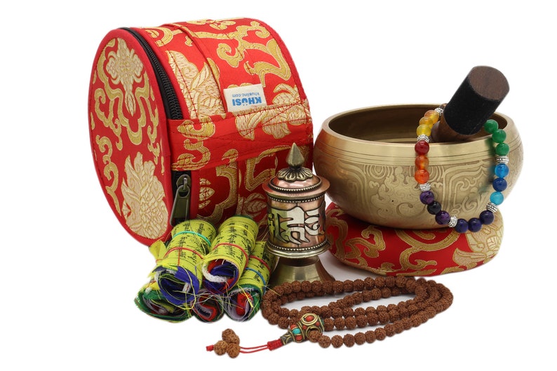 Khusi Spiritual gifts set handcarve tibetan singing bowl7 Etsy