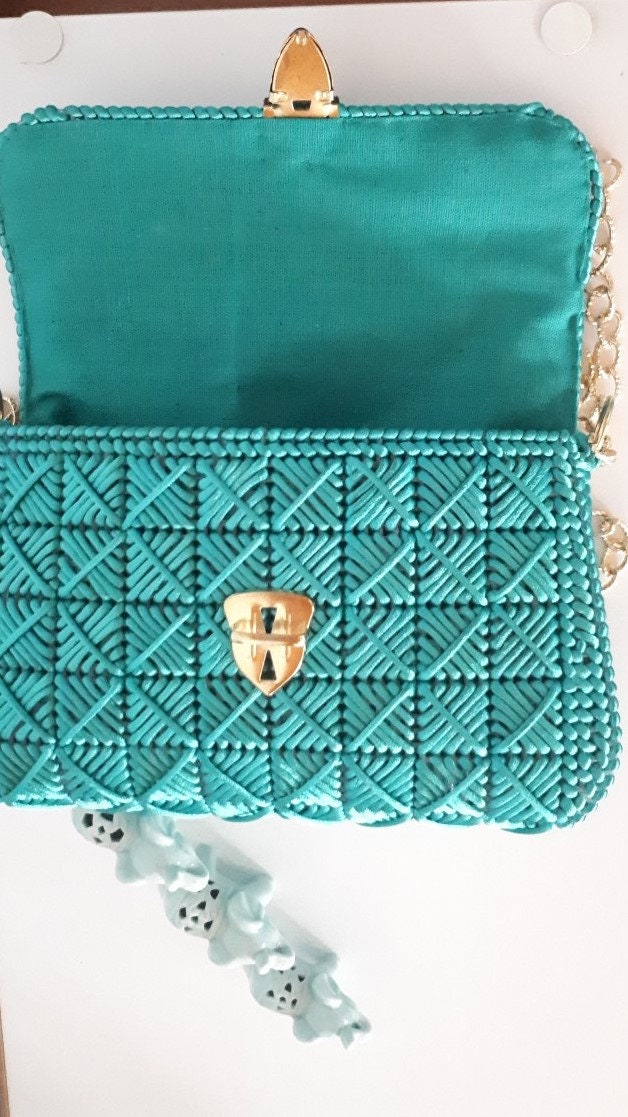 Green Evening Bag Green Clutch Bag Satin Green Bag Wedding - Etsy