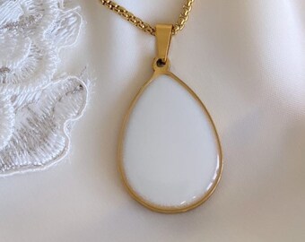 DIY Mother's milk keepsake jewelry Keepsake Necklace Kit: Teardrop Pendant