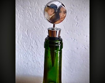 Tappi per bottiglie, tappo per champagne, Tappo per stivaletto per vino personalizzato, regalo commemorativo, regalo fotografico, gif per anniversario