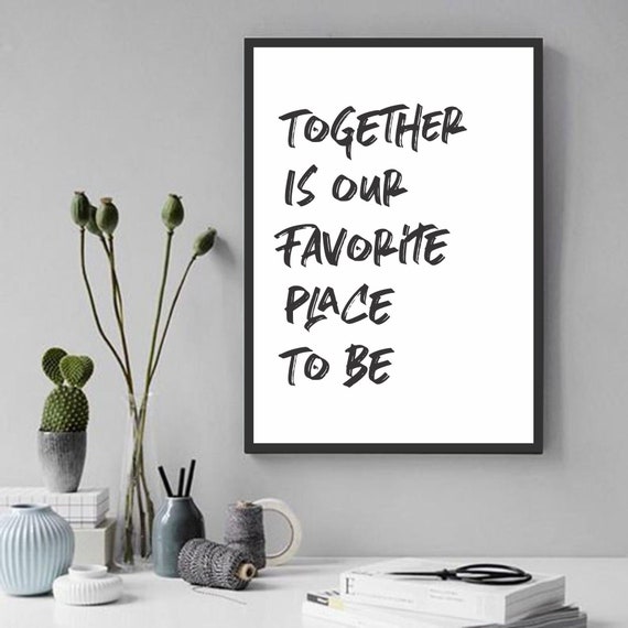 Inspirational Poster Word Art Digital Typography Quotes Print Modern Design Home Wall Art Decor Interior Simple Design V10