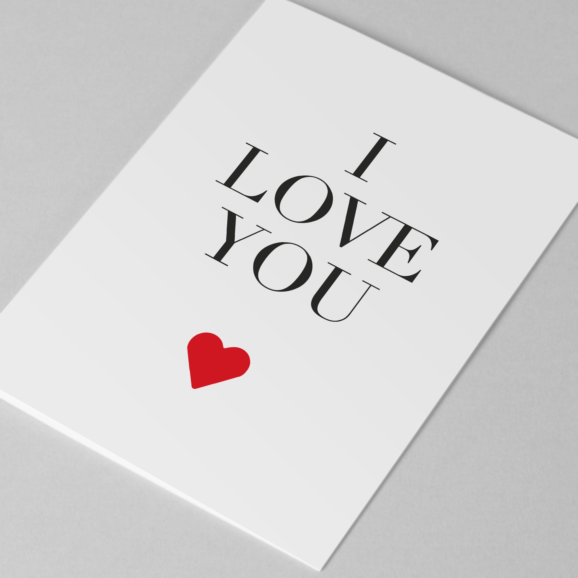 Printable Valentines Day Card I Love You Anniversary Card - Etsy