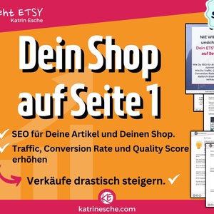 Etsy Seo instructions, higher ranks in the ETSY search, Seo optimization, eBook for your ETSY shop, shop instructions