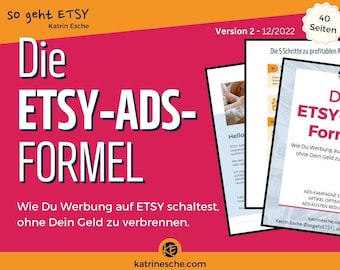 Die ETSY Ads Formel, Werbung auf ETSY Anleitung, Shop Marketing