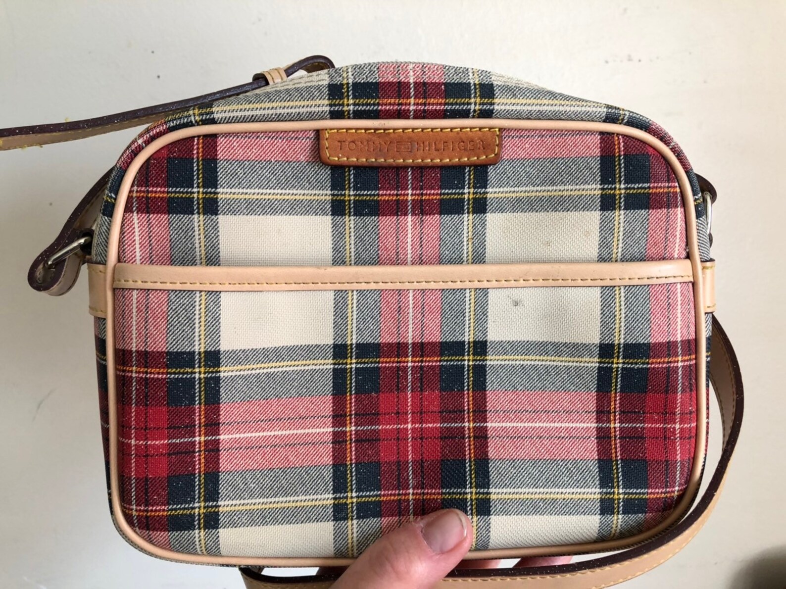 plaid tommy hilfiger purse