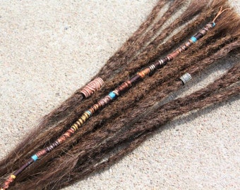 Dreadset mittelbraun Echthaar verschiedene Längen Dreadextensions Dreads Dreadlocks Dreadverlängerungen real human hair worldwide shipping