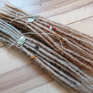 Dreadset dark blonde real hair different lengths Dreadextensions Dreads Dreadlocks Dread extensions real human hair worldwide shipping