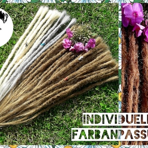 Real hair dreads – custom color matching! High-quality dreadlock extensions – all lengths!