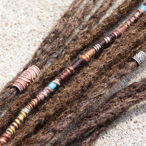 Dreadset 50 cm medium brown human hair dread extensions 20&quot; dreads dreadlocks dread extensions real human hair worldwide shipping