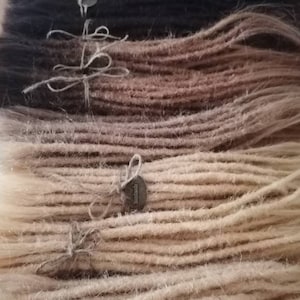 Echthaar Dreads Blondtöne: 5 - 120 Stück extralange, hochwertige Dreadextensions 50cm 20&quot; Dreadlocks Dreadverlängerungen real human hair