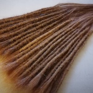 Dreads Human Hair Mix Set Light Brown/Brown 50 cm Dread Extensions Dreadlocks Dread extensions