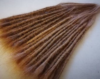 Dreads Human Hair Mix Set Light Brown/Brown 50 cm Dread Extensions Dreadlocks Dread extensions