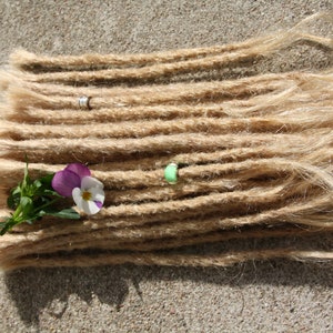 Dreadset 50 cm ash blonde real hair dread extensions 20&quot; dreads dreadlocks dread extensions real human hair worldwide shipping all colors