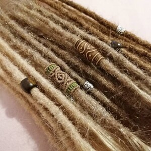 Dreadset 50 cm ash blonde real hair dread extensions dreads dreadlocks dread extensions real human hair worldwide shipping