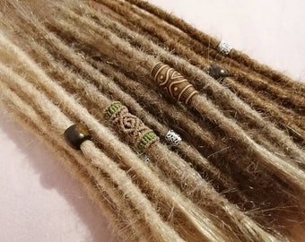 Dreadset 50 cm aschblond Echthaar Dreadextensions Dreads Dreadlocks Dreadverlängerungen real human hair worldwide shipping