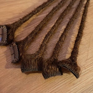 Clip in real hair dread extensions dreads dreadlocks 40 cm dread extensions real human hair - temporary real hair dreadlocks