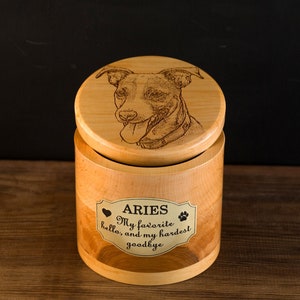 Pet urns for dogs, Dog ashes box, Dog remembrance gift