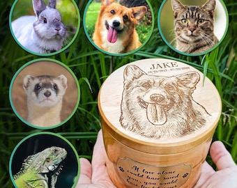 Urn for dog ashes, Pet cremation urns, Dog ashes box