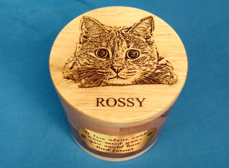 Small keepsake box Cat urn for ashes Engraved memory box Etsy