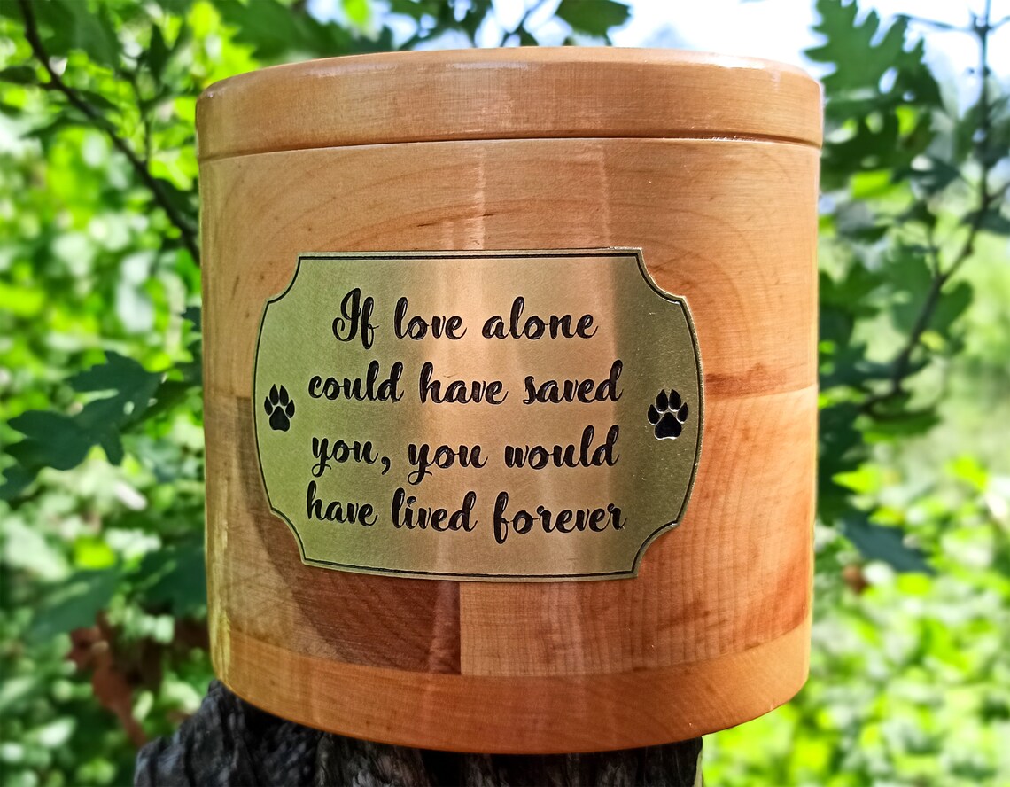 Dog ashes box Wooden urn Dog parent gift Etsy