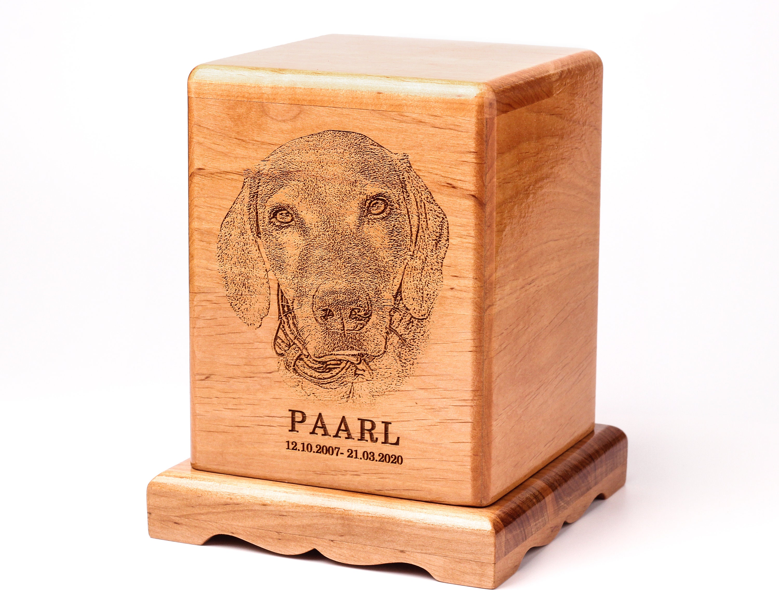 Wooden keepsake box Pet ashes keepsake Dog name sign Etsy