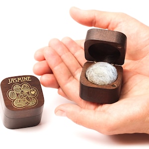 Horse hair keepsake, Small keepsake box, Pet fur keepsake box