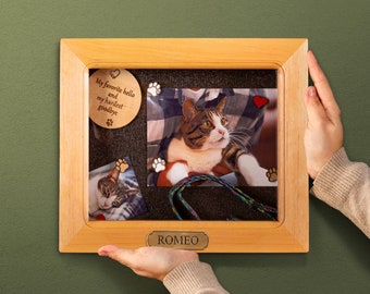 Pet memorial frame, Custom shadow box, Pet remembrance gift