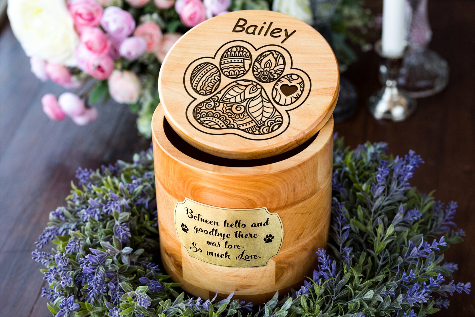 Kleine Holzkiste Haustier Urnen für Hunde Hund Erinnerung Etsy