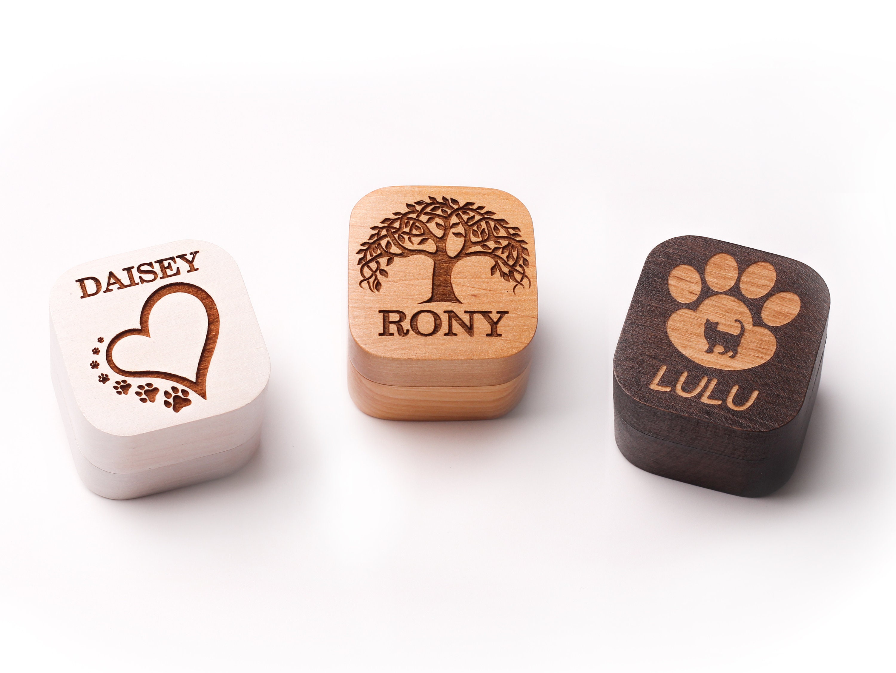 Hund Erinnerung Geschenk Holz AndenkenBox Haar Medaillon Etsy