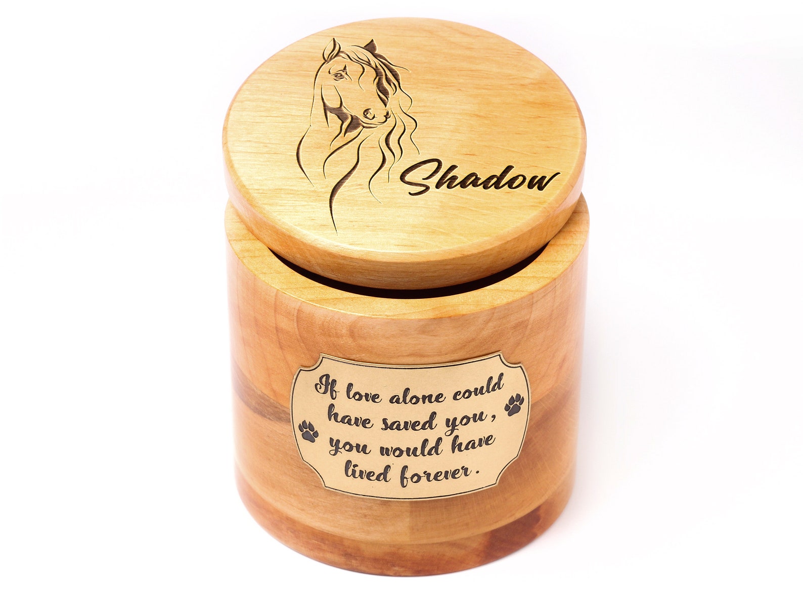 Rabbit mom Engraved wooden box Dog ashes keepsake Etsy