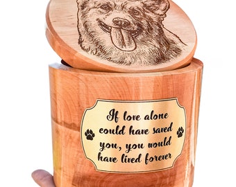 Dog cremation urn, Keepsake for dog ashes, Personalized pet memorial gift