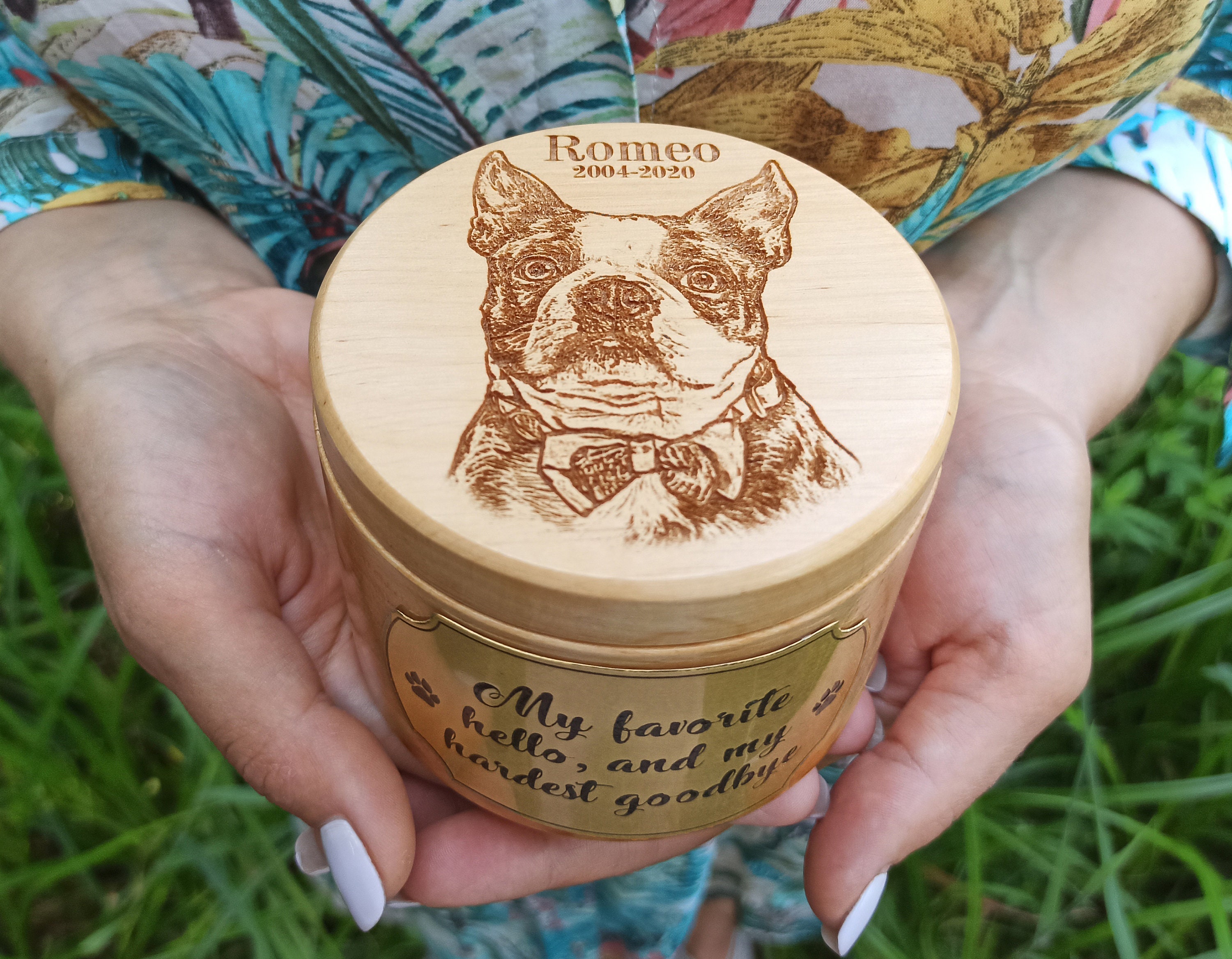 Dog ashes box Wooden urn Dog parent gift Etsy