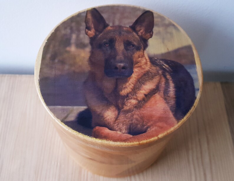 Dog memory box Personalized Memorial gifts of dogs Pet cremate box Photo engraved urn Pet keepsake box Large memory box Wooden pet urn