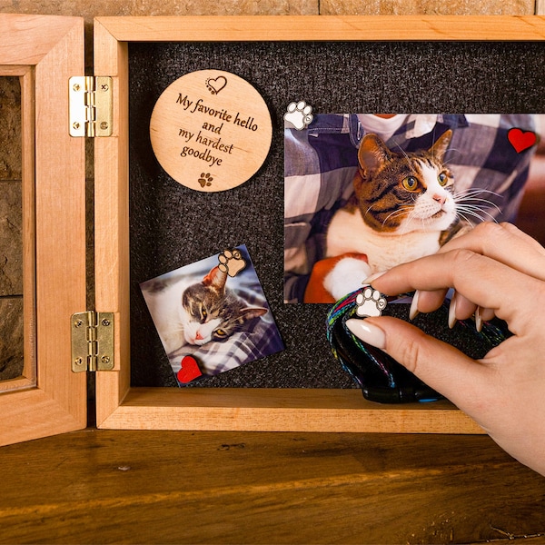 Custom Cat Memorial Shadow Box Etsy