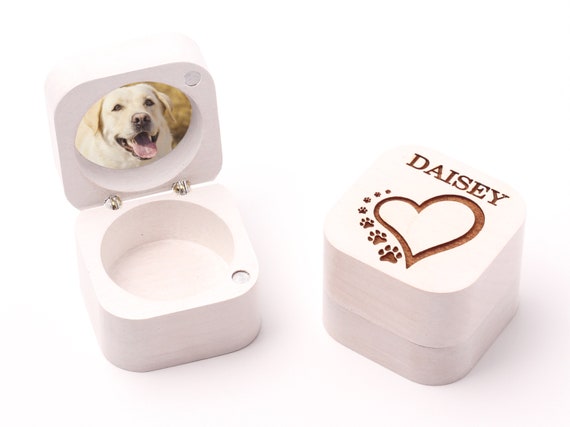 Hund Erinnerung Geschenk Holz AndenkenBox Haar Medaillon Etsy