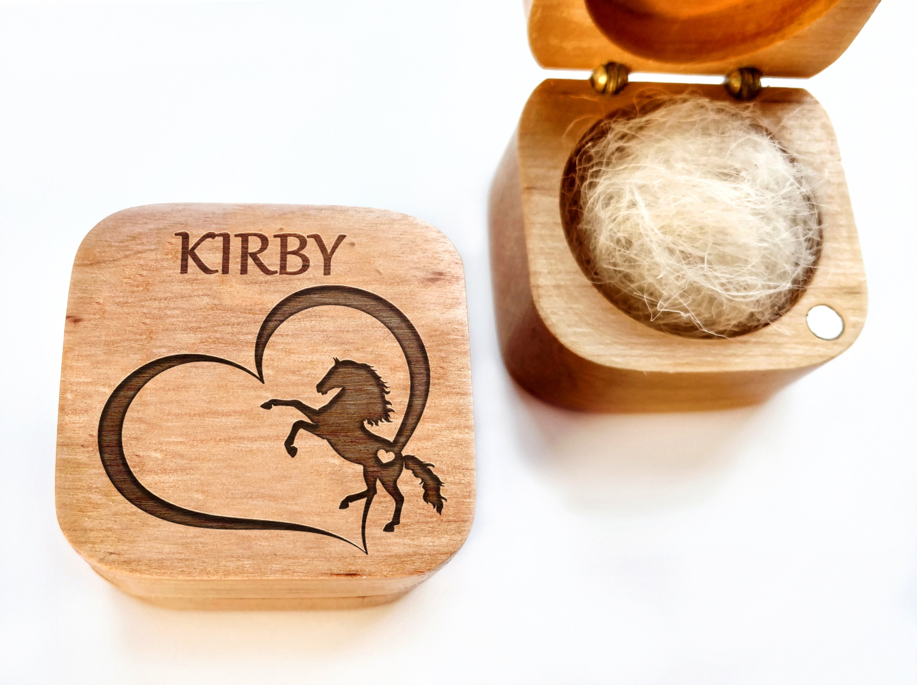 Horse hair keepsake Small keepsake box Pet fur keepsake box Etsy