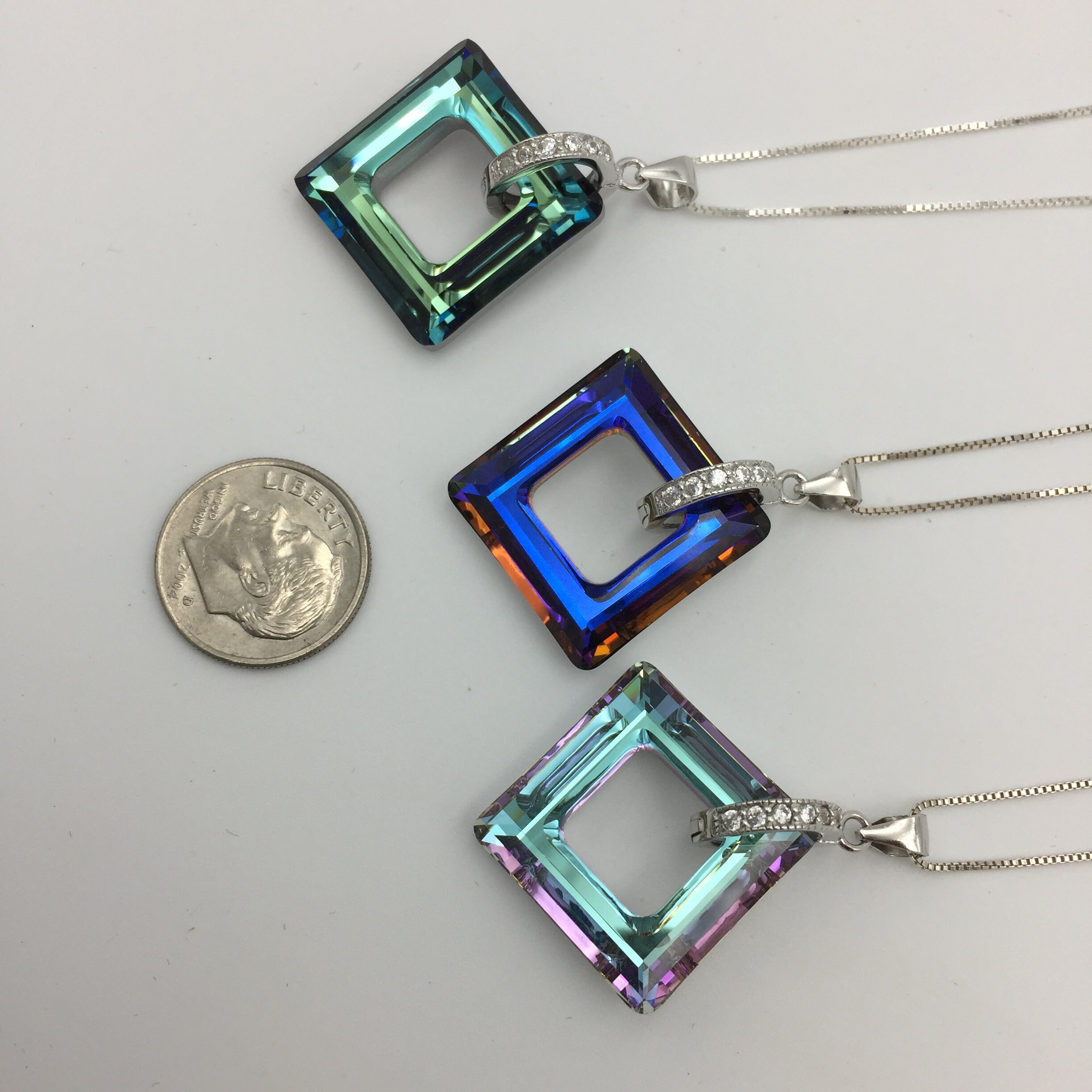 Square Goliath Ring in Striated Crystal – mia vesper