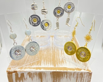 Shotgun Shell Bullet Earrings 12 and 20 Gauge