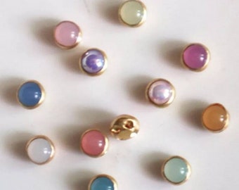 Miniature azone BUTTONS mixed mini Doll 4mm 100pc mini small stone Clothes Making Sewing Clothing tiny little Craft knitting fastening