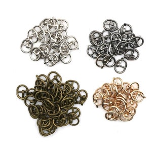 Mini Belt BUCKLES 10 pcs Set Doll Clothes Making Sewing supply Craft clip fastening fit girl Accessories sew Jeans Oval circle DIY Trousers