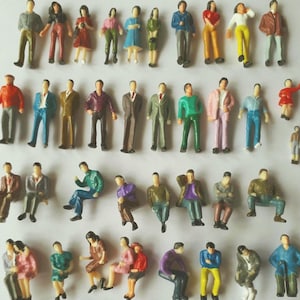 Museum von uns Schattenbox Modellfiguren: 35 mm O Miniatur Menschen für Diorama (2-50 Stück)