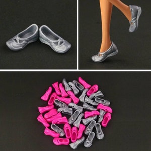 10pairs/lot 1/6 Scale Fashion Doll Low Shoes for 12inch Doll DIY Parts 