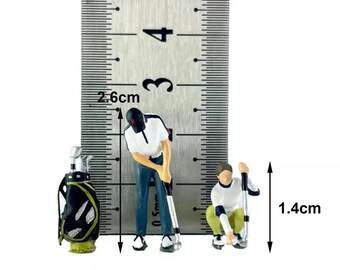 ゴルフをするミニチュア 1:64 人物フィギュア スケールモデル ミニ