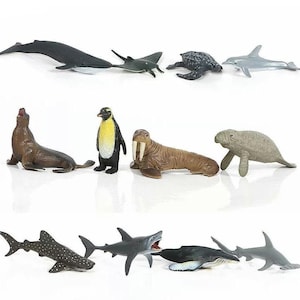 Sea Creature Figurines: Marine Animal Model Set | Choose from 1pc or 12pcs