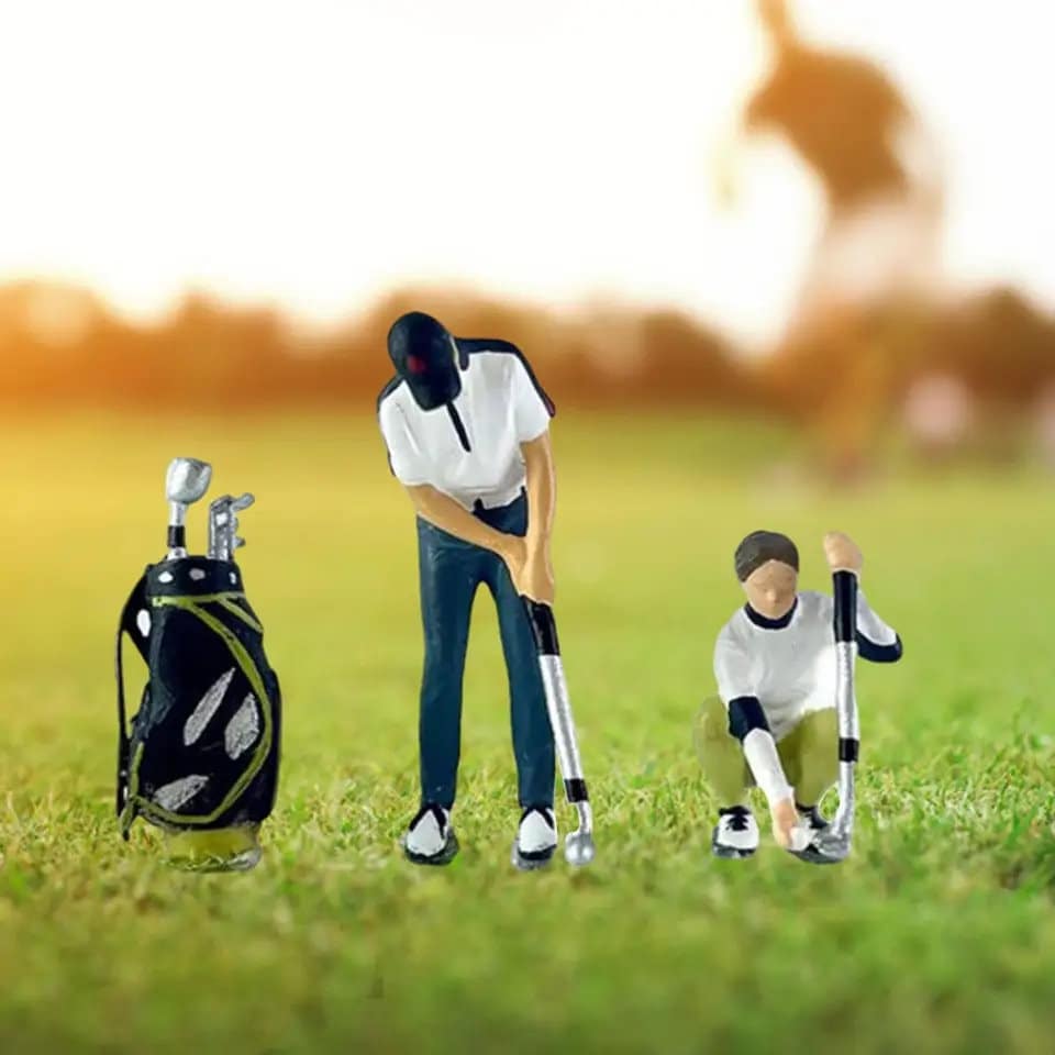 ゴルフフィギュア ゴルフをするミニチュア 1:64 人物フィギュア スケールモデル ミニ