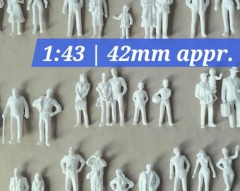 O Gauge Unpainted Miniature People 1:43, Diorama Figures