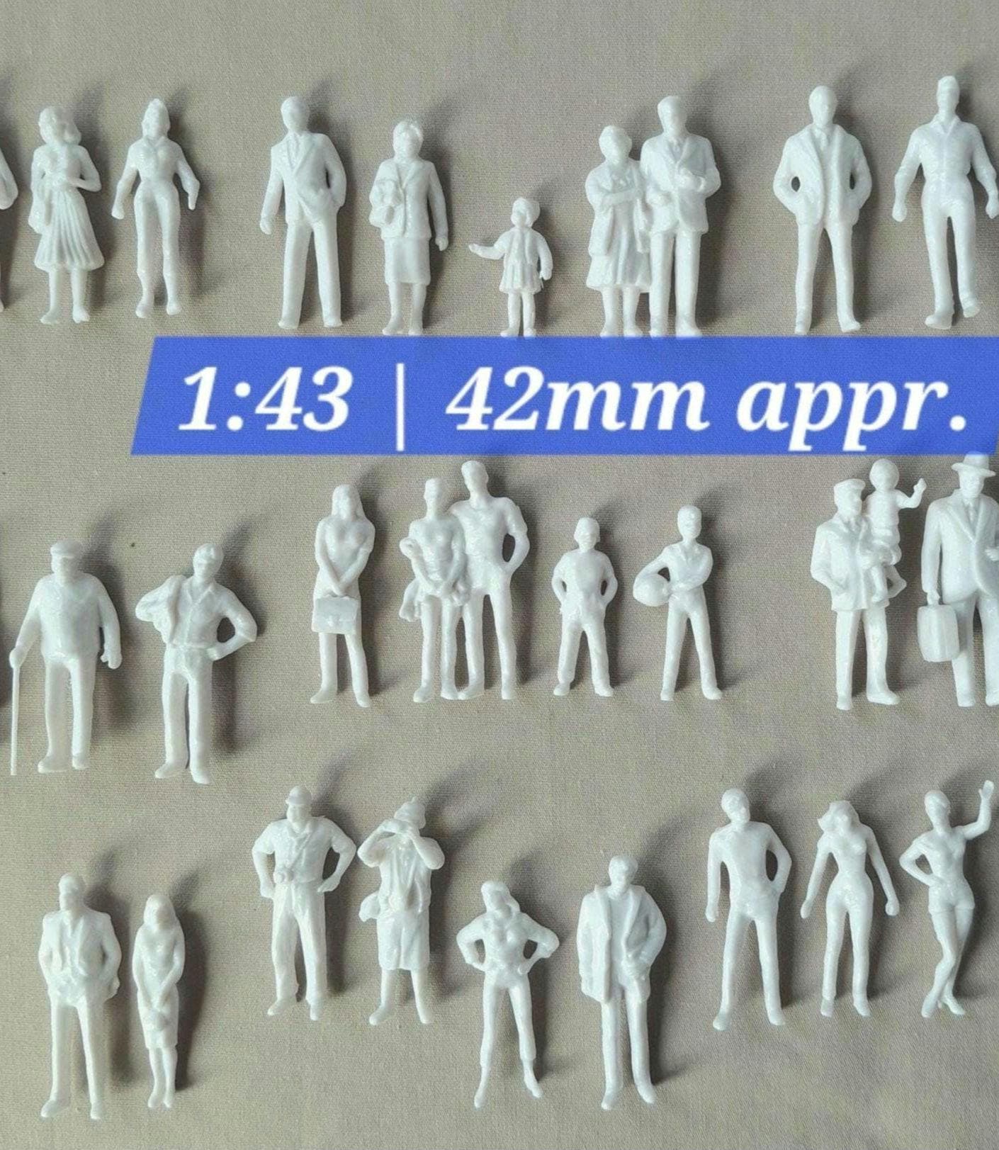 O Gauge Unpainted Miniature People 1:43, Diorama Figures - Etsy