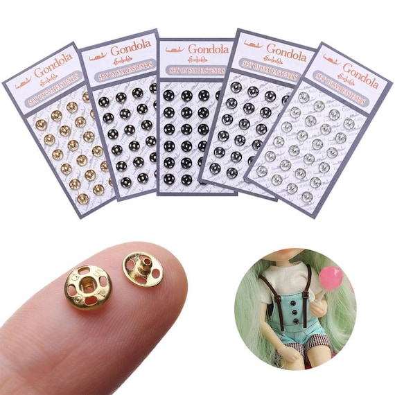 Miniature SNAP BUTTONS Doll 5mm 24pc Mini Small Baby Pet Easy Clothes  Making Sewing Sew Clothing Fasten Tiny Little Knitting Fastening 